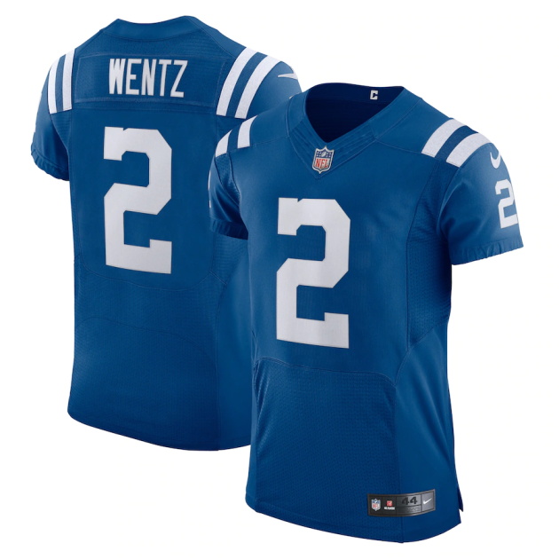 mens nike carson wentz royal indianapolis colts vapor elite player jersey